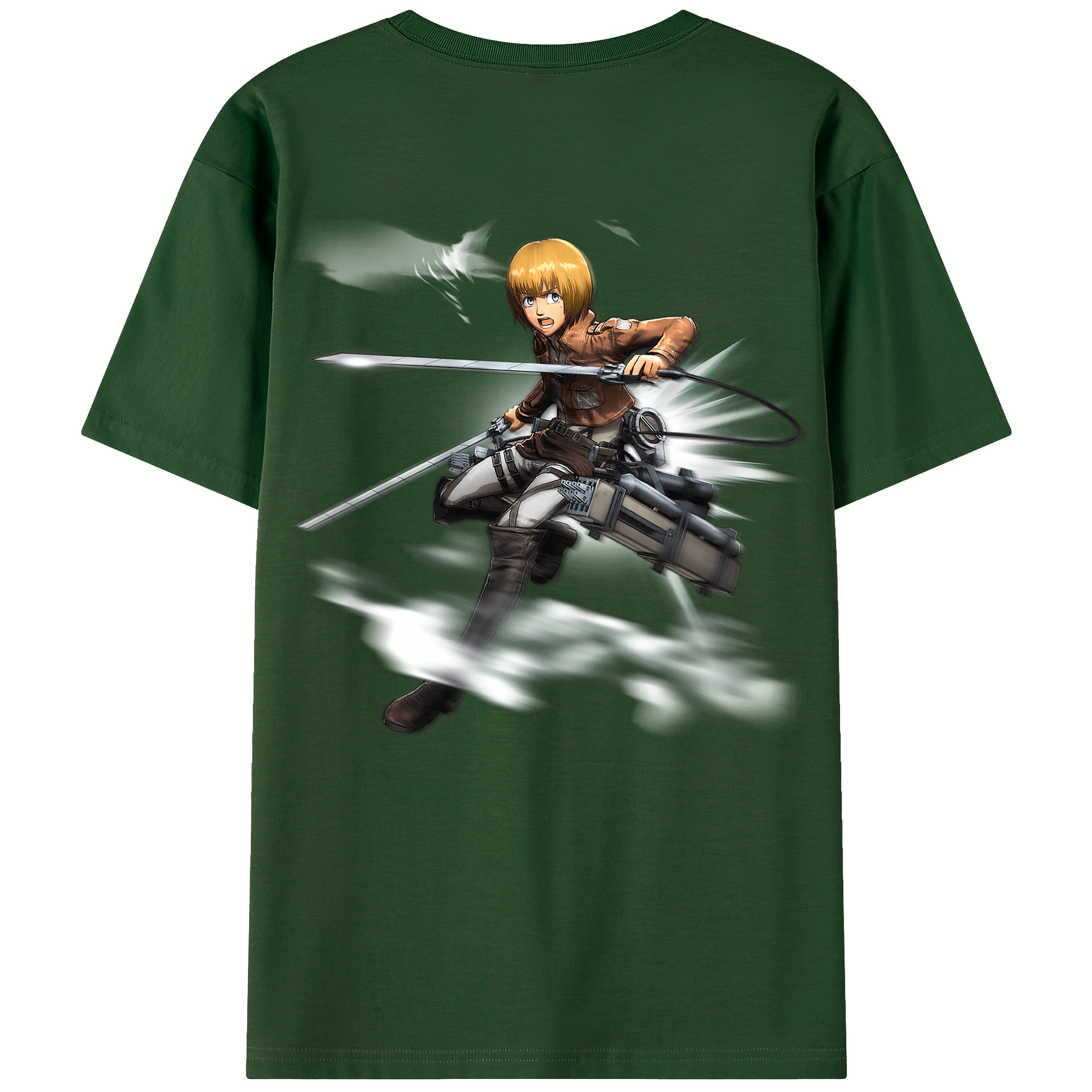 （画像用） 進撃の巨人 アルミン·アルレルト Attack on Titan Armin Arlert 綿100％半袖Tシャツ（背面プリント）